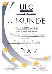 2018 Siegerin der ULC (United Lash Cup) Stuttgart MEGA VOLUMEN